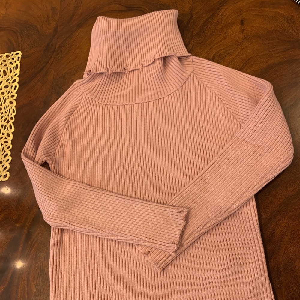 Pink turtle neck sweater